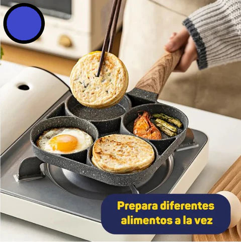 Sartén Multifuncional 4 Puestos - Simplifica tu Cocina + ENVIO GRATIS